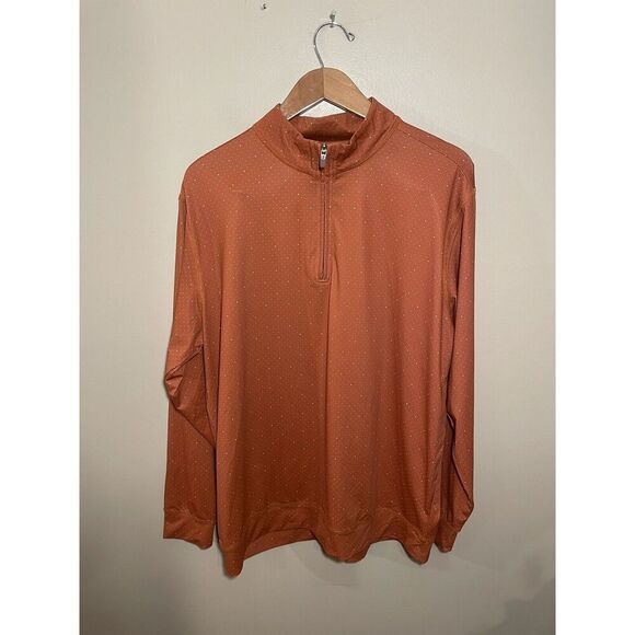 Club 4 House Pullover‎ Top Men’s Large Bamboo Charcoal Polka Dot Orange - Picture 3 of 6